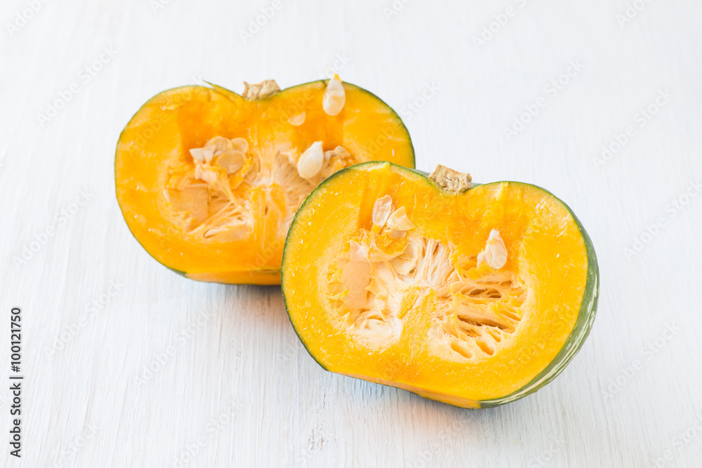 Kabocha，是日本南瓜片或白底绿南瓜