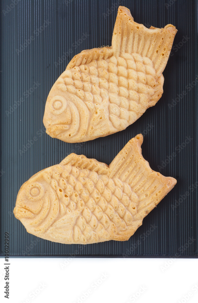 Taiyaki，用普通煎饼或华夫饼面糊制作的日本鱼形蛋糕