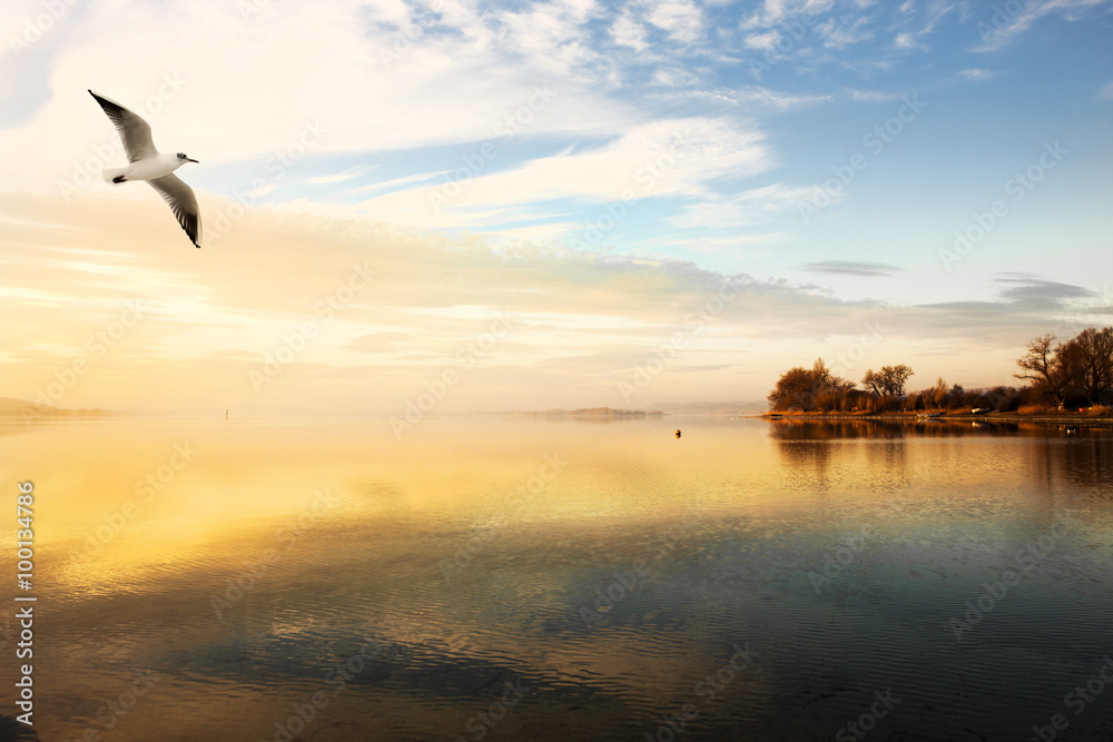 Sonnenuntergang am See