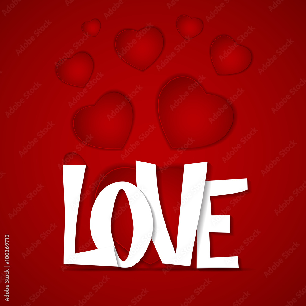 St Valentines  Day Greeting Card Vector Illustration