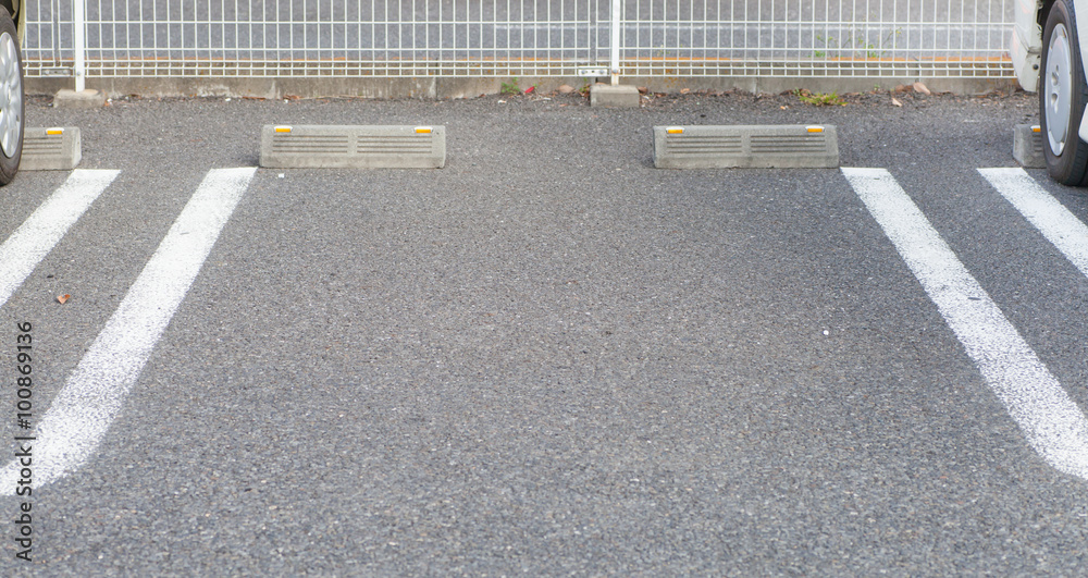 Empty space of outdoor car parking lot