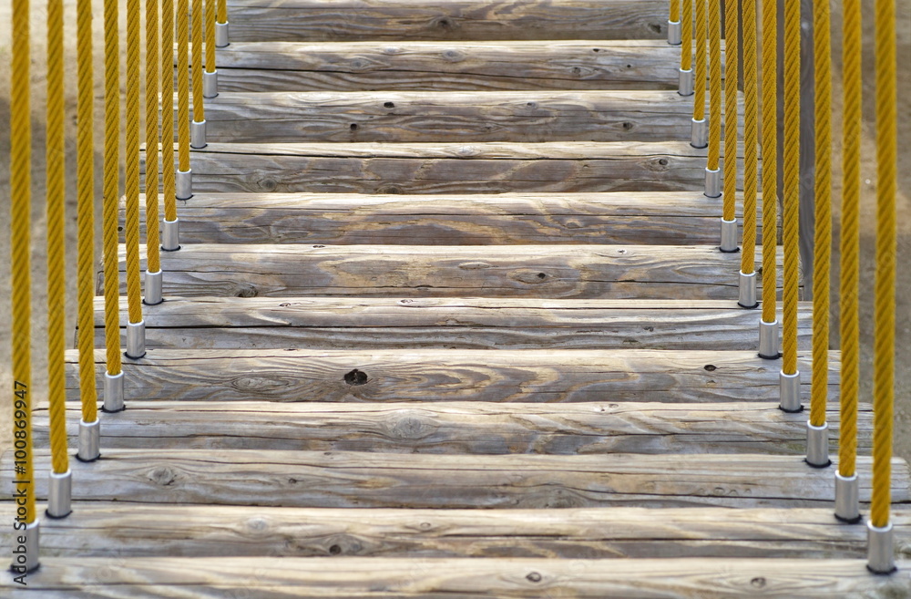 Empty outdoor kid playground equipment at public playground