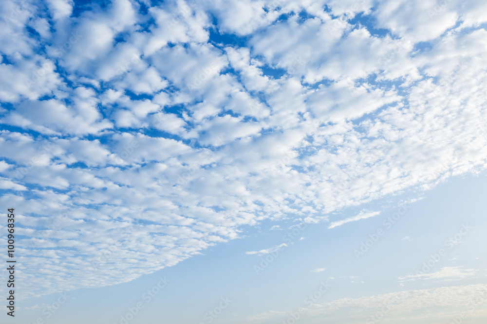 The blue sky and white clouds natural background