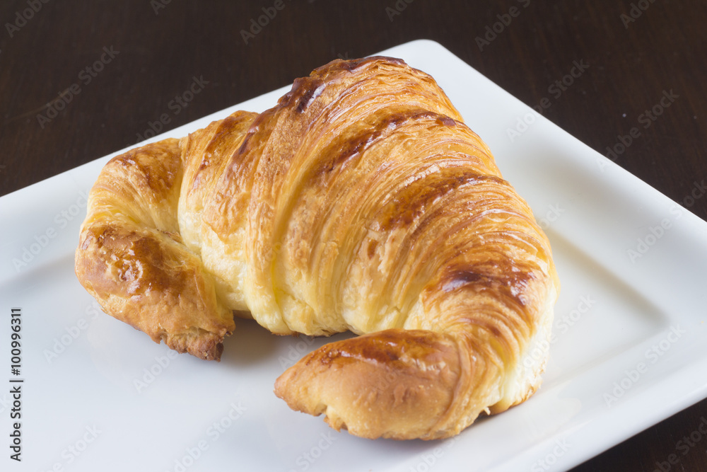 Traditional french croissant