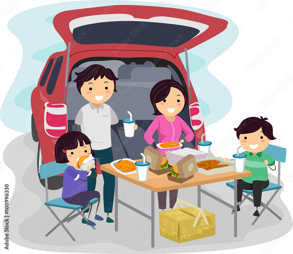 Stickman Family Tailgaiting