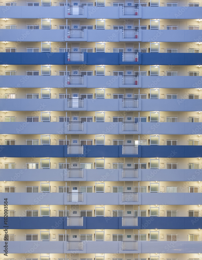 High rise modern building pattern and background