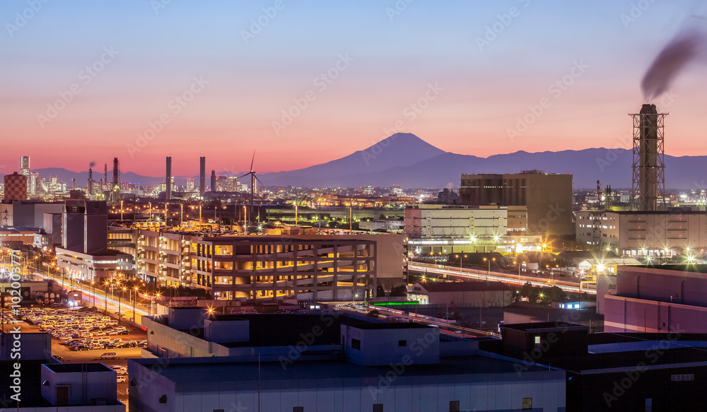 川崎市富士山和日本工业区。