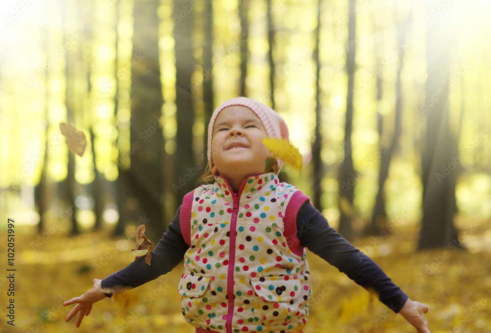  girl in the autumn