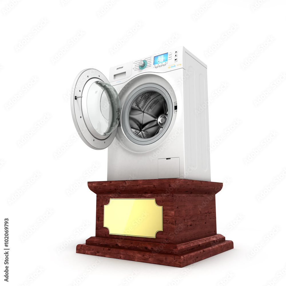 concept attractive offer, washer on a pedestal