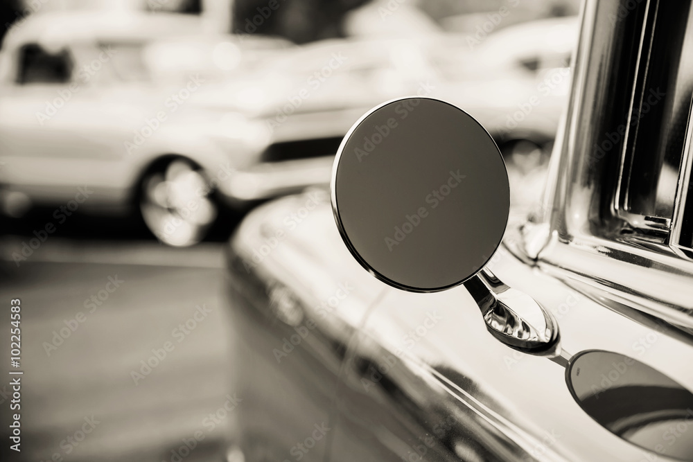 Classic car photographed from the side.