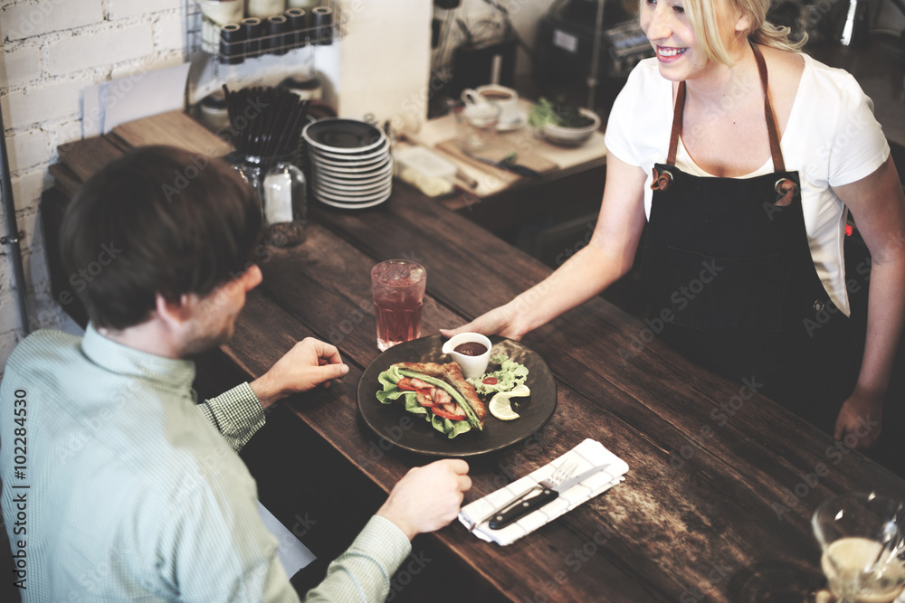 People Barista Coffee Shop Cafe Happiness Concept