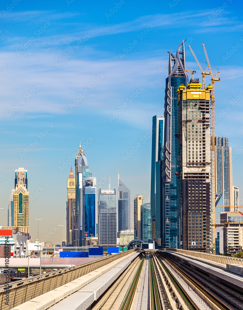 Skyscrapers in Dubai Downtown, United Arab Emirates