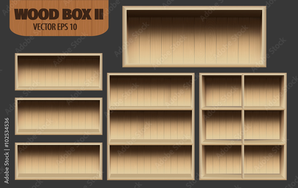 Shelf template work flow layout, diagram, step up options - Vector illustration