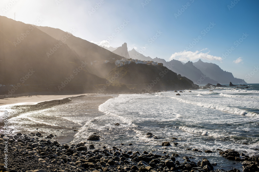 特内里费岛Tagana村附近的海岸线