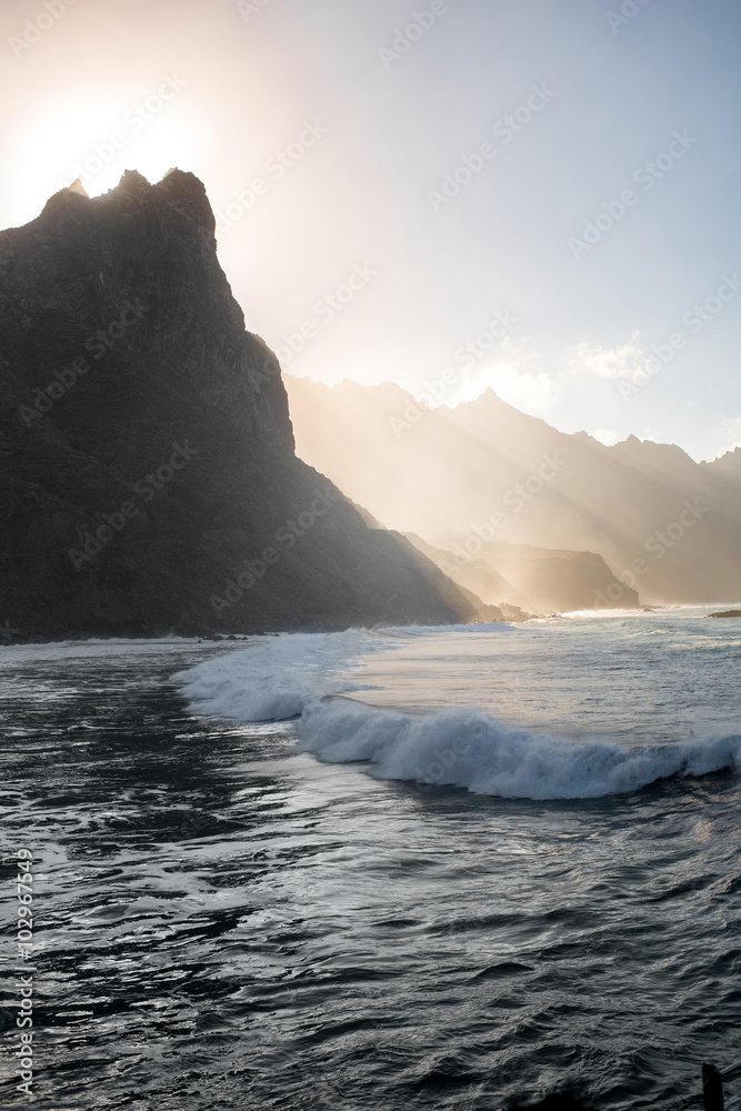 Coastline near Tagana village on Tenerife island