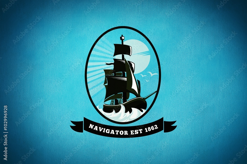 Composite image of ship icon