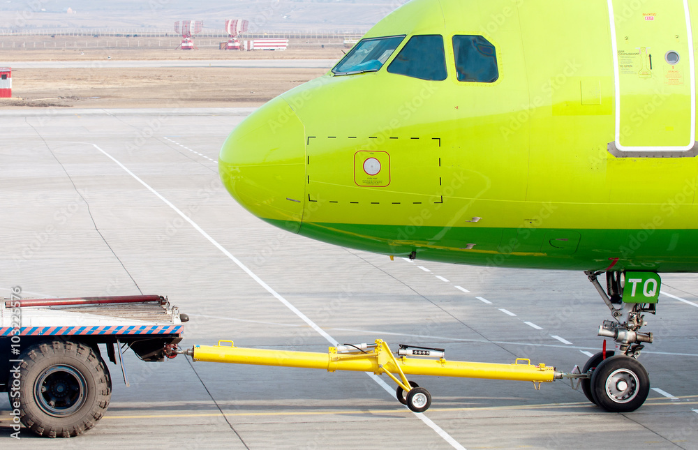 Aircraft being tow