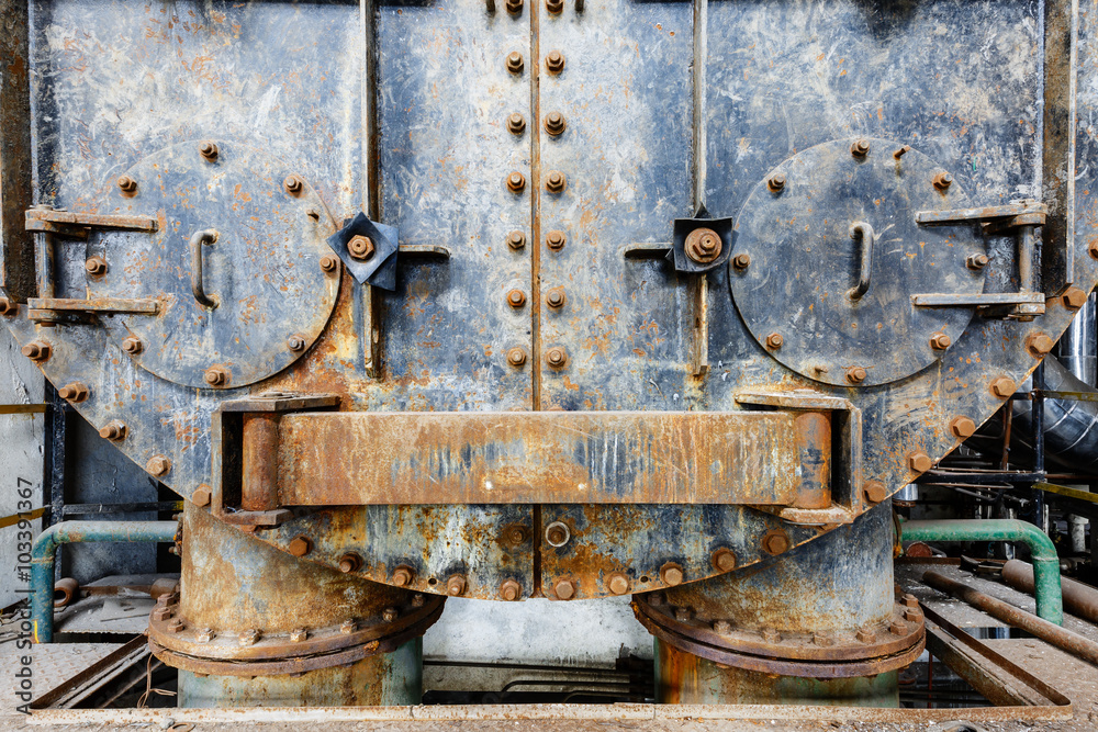 The old factory abstract background of industrial equipment