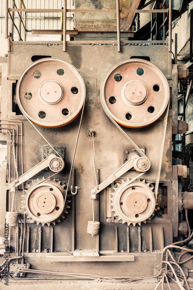 Old industrial equipment abstract background