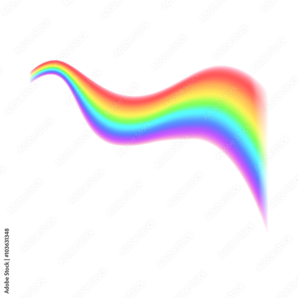 Rainbow curved line icon,realistic style 