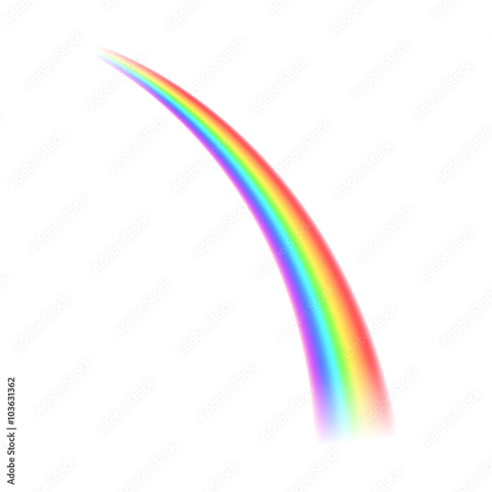 Rainbow icon, realistic style 