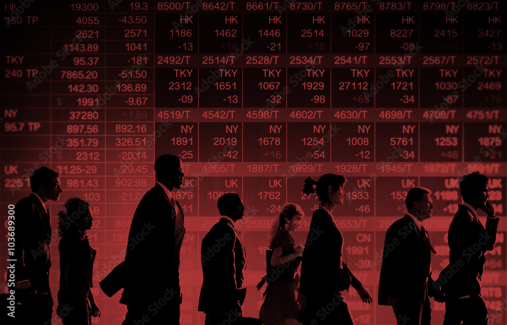 Group of Business People Stock Market Concept