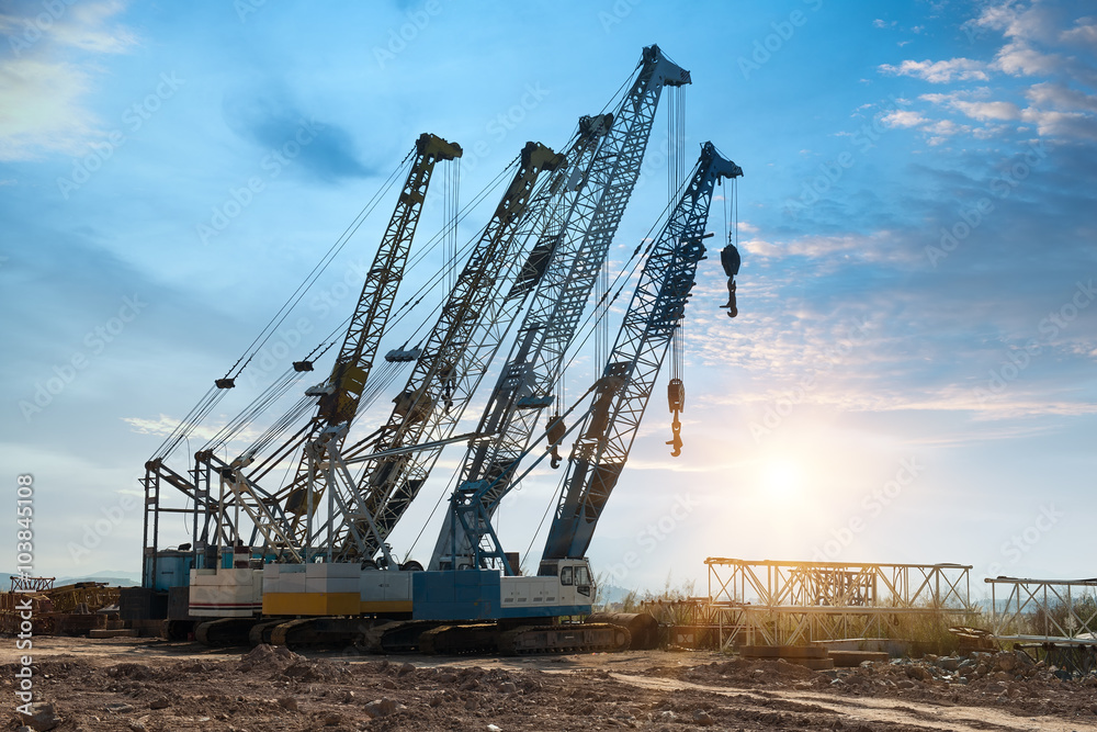 excavator loader machine during earthmoving works outdoors