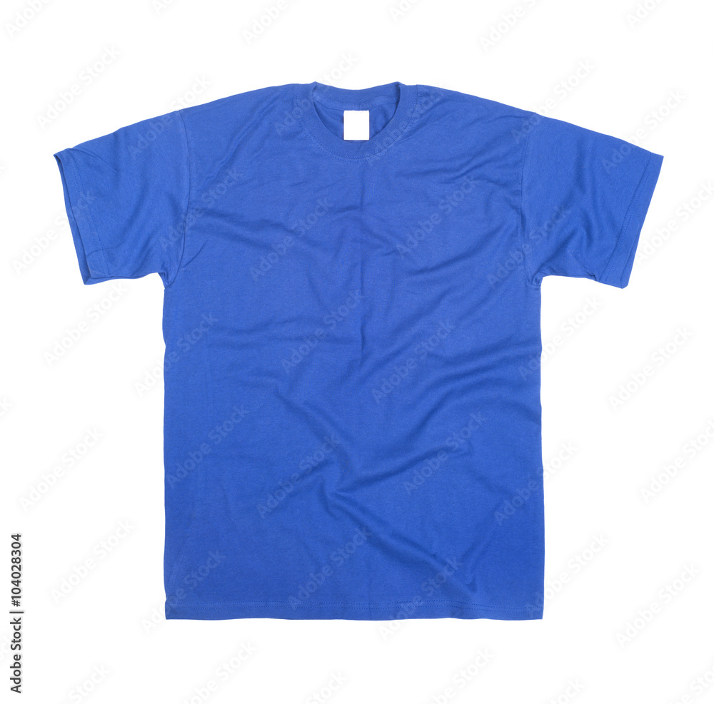 Blue T-shirt isolated on white background