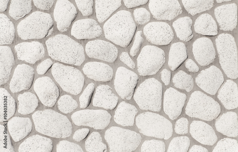 White stone wall texture and background seamless