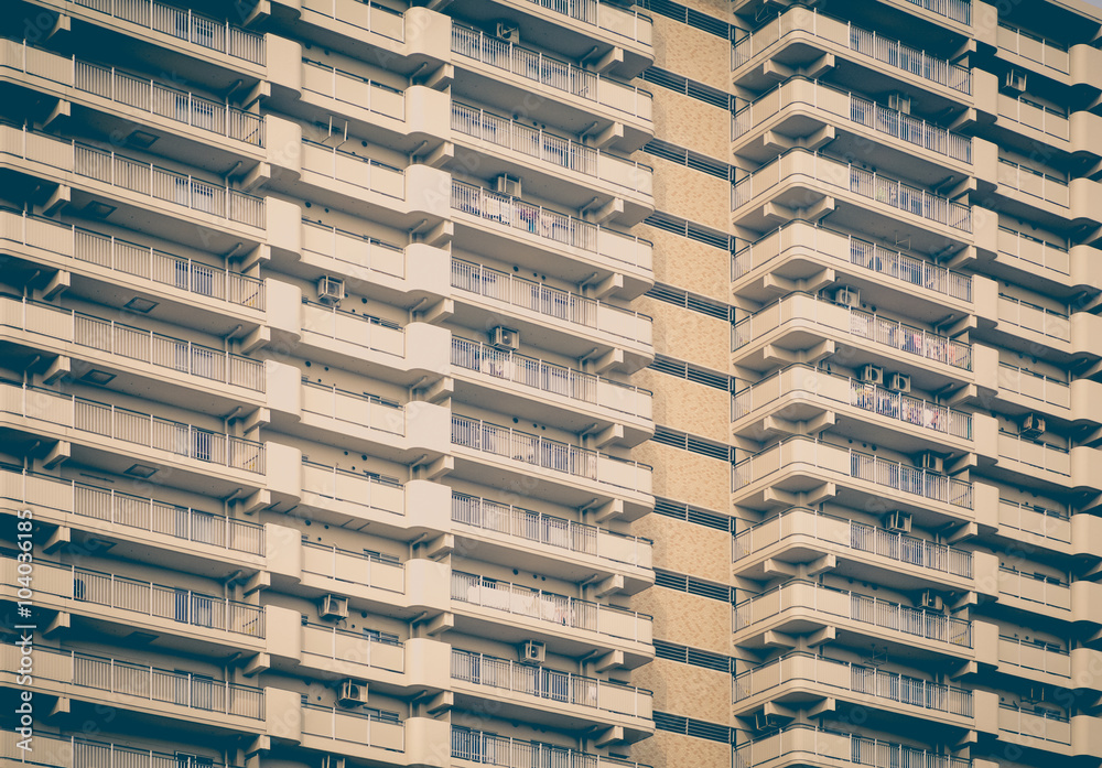 Close - up High rise modern building pattern and background