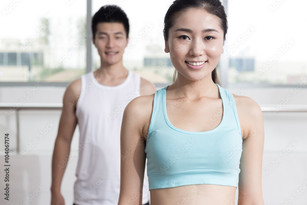 people working out in modern gym