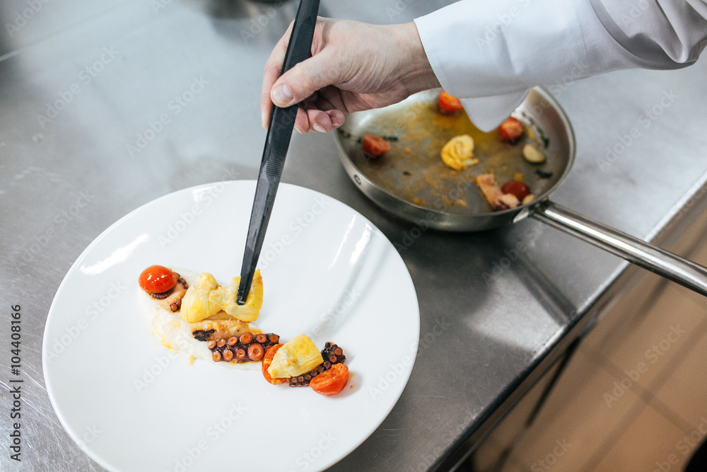 Chef preparing food in the kitchen