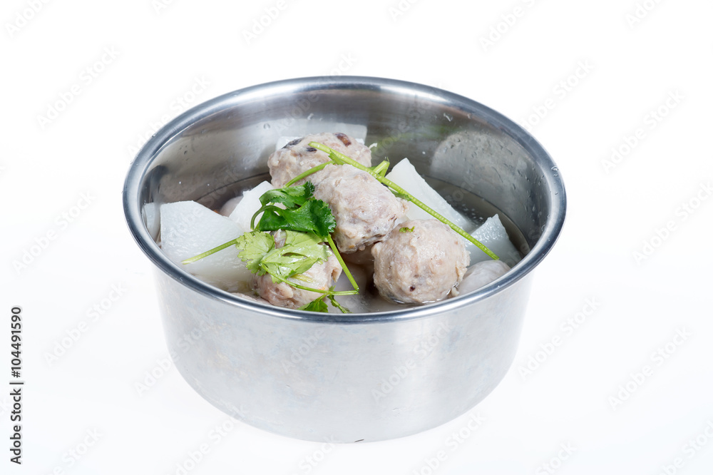 meatballs and turnips(chinese food)