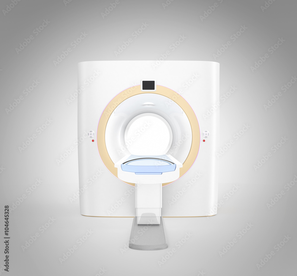 CT(Computer Tomography) scanner isolated on gray background. Clipping path available.