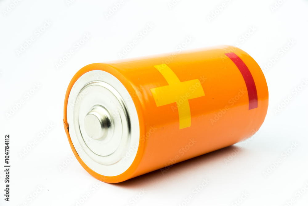 AA Battery on white background