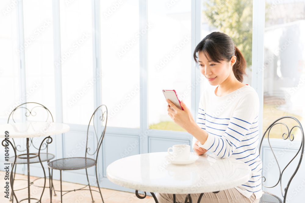 亚洲年轻女性生活方式形象