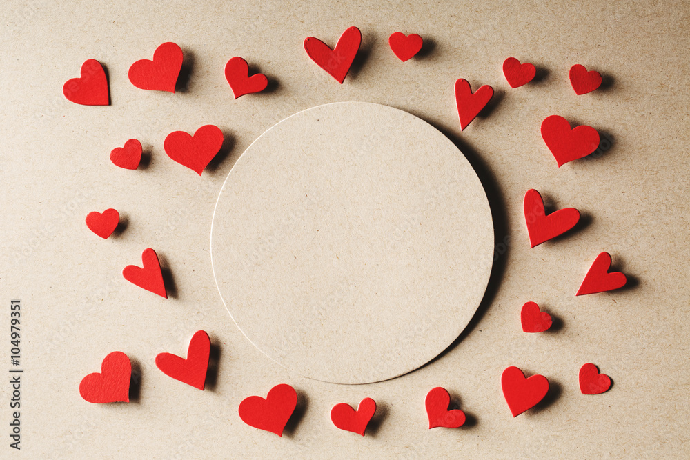 Handmade small paper hearts