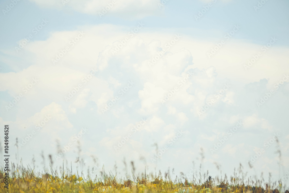 background white clouds on the sky