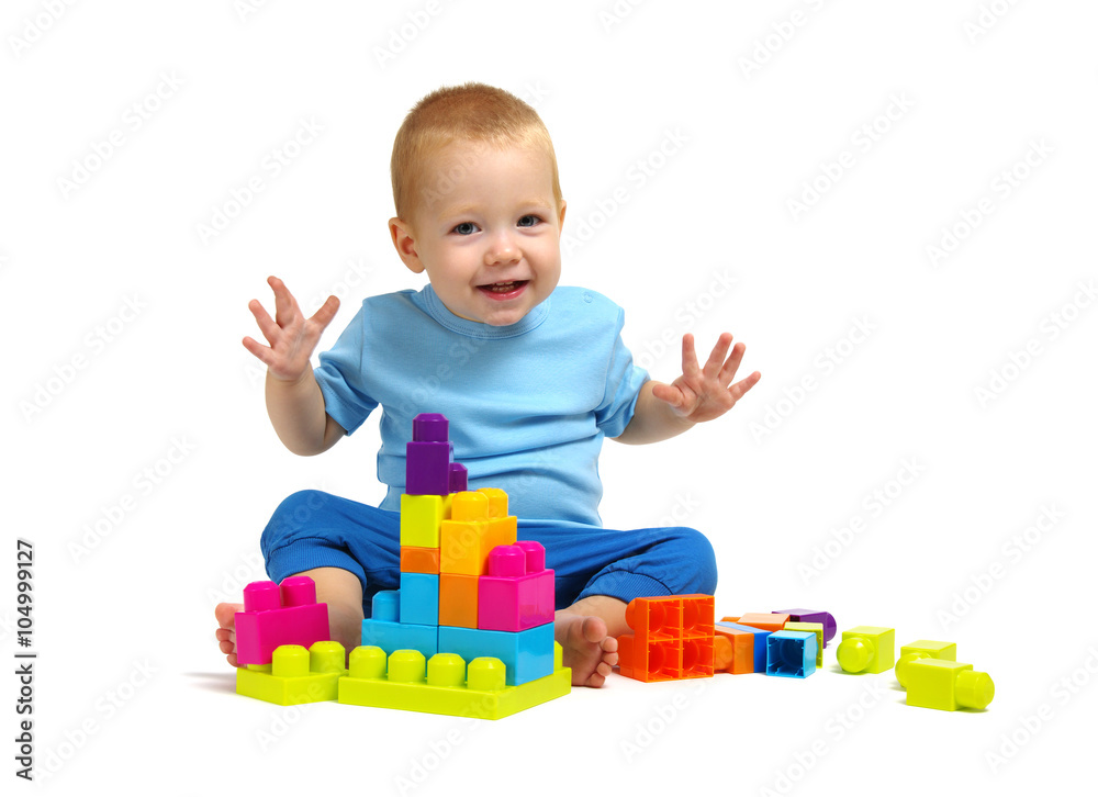 Little boy playing toy