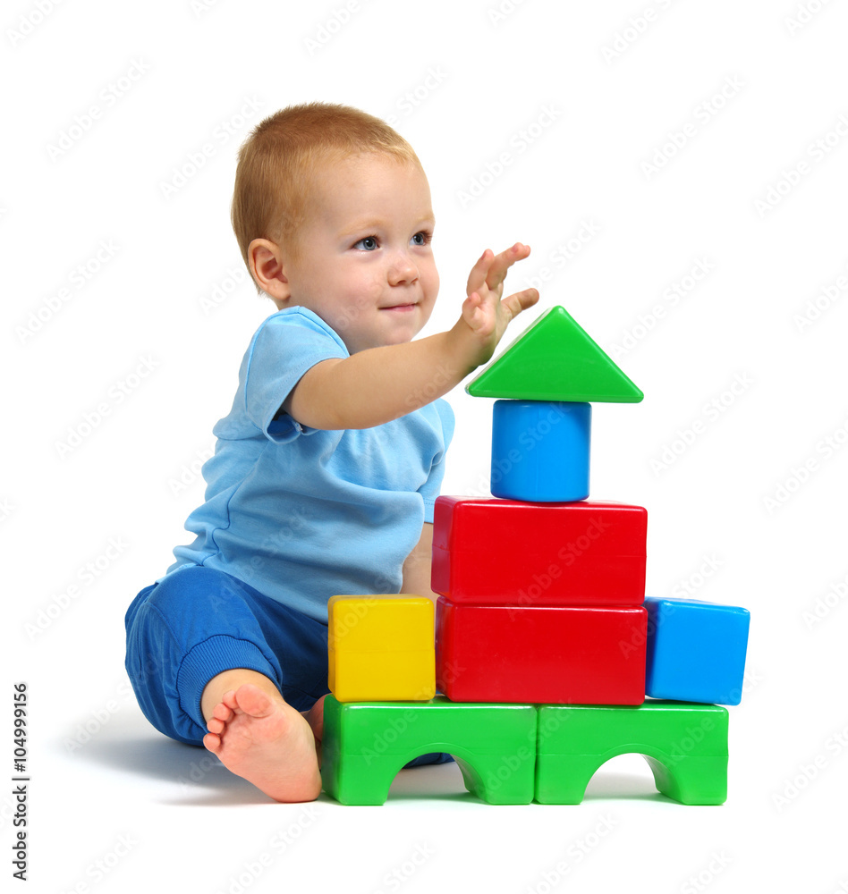 Little boy playing toy