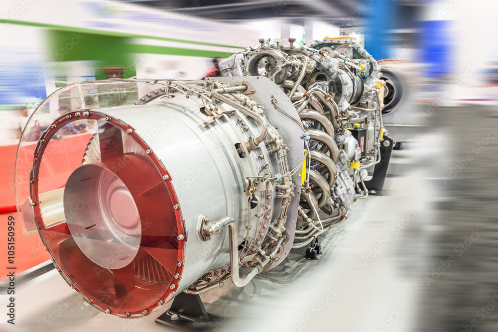 jet engine detail on display