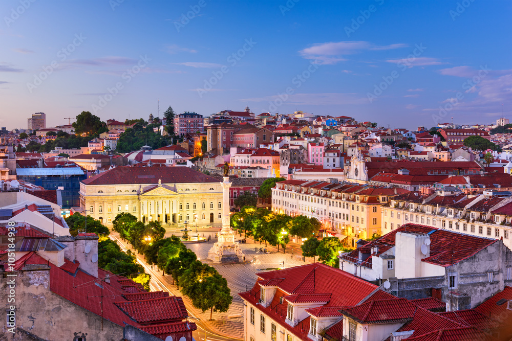 Rossio Square in Lisbon