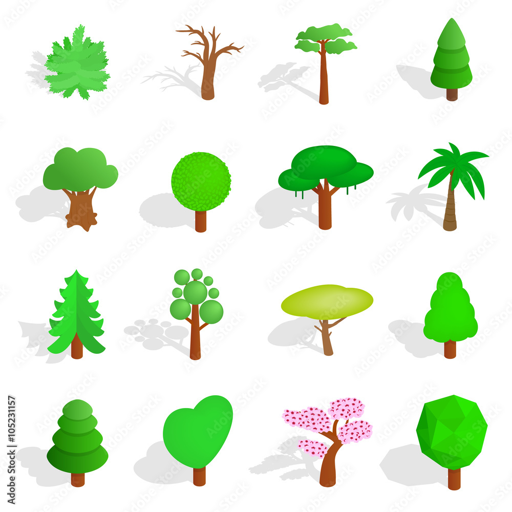 Tree icons set