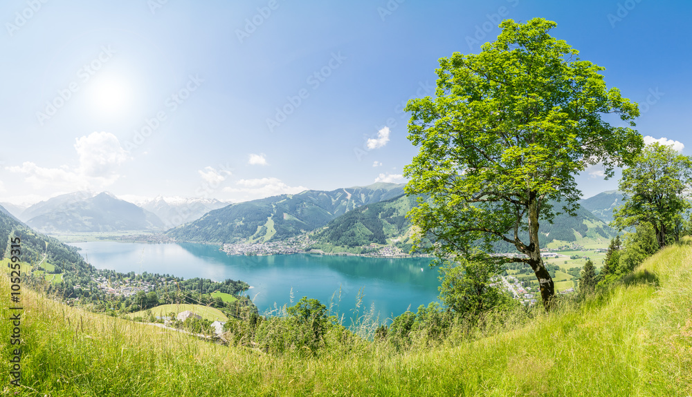 Zell am See im Frühsommer, Zeller See mit Kitzsteinhorn