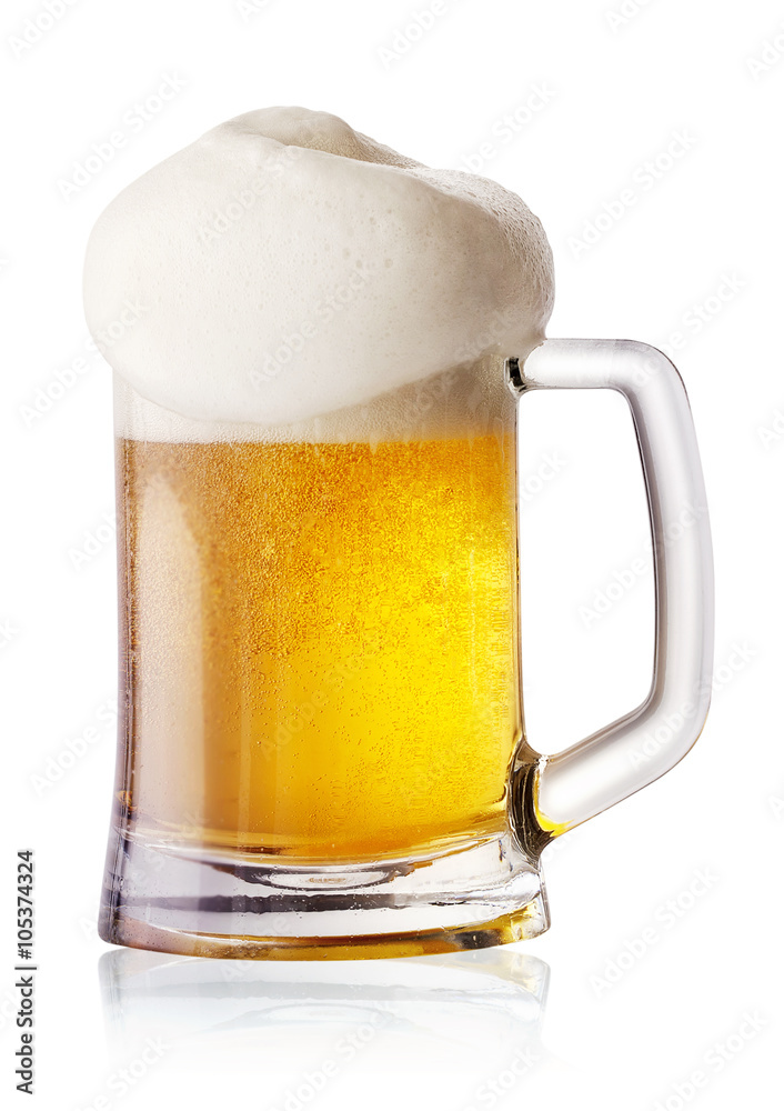 Round light beer mug