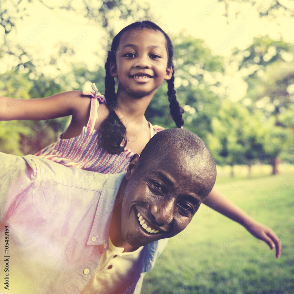 African Family Happiness Holiday Vacation Activity Concept