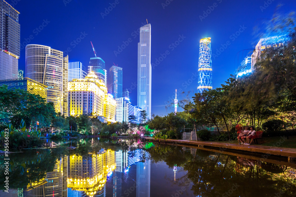 modern waterfront buildings in guangzhou