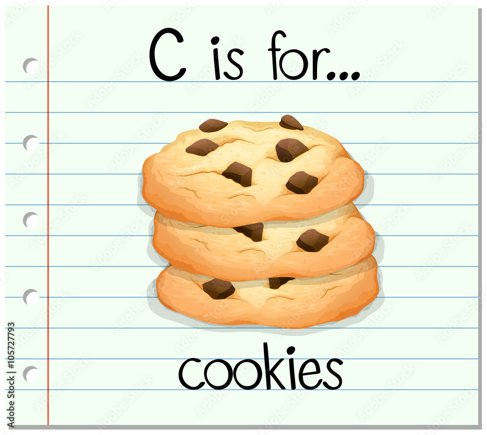 Flashcard letter C is for cookies