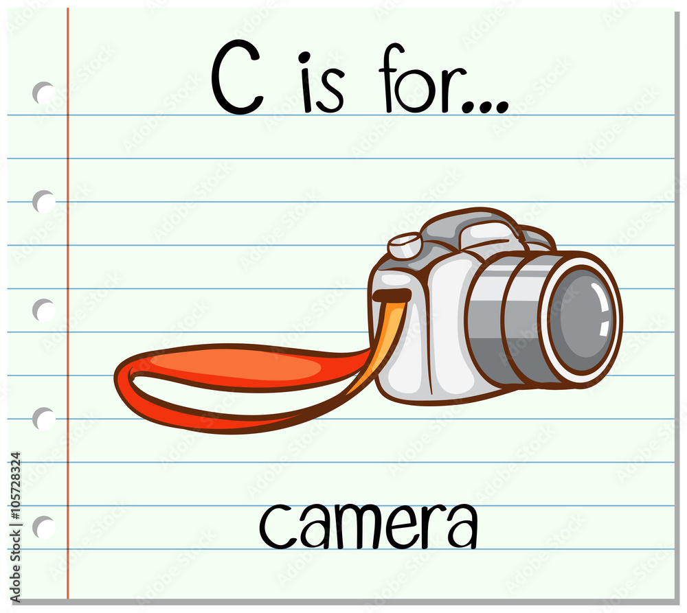 Flashcard字母表C适用于相机