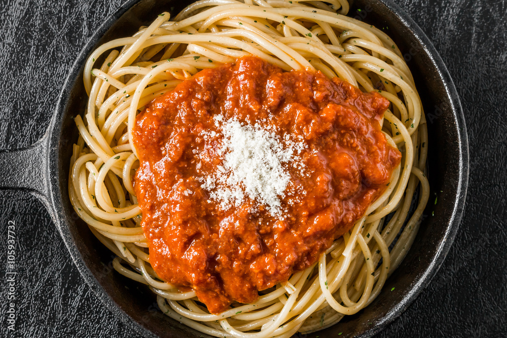 スパゲティミートソース Spaghetti with meat sauce Italian food